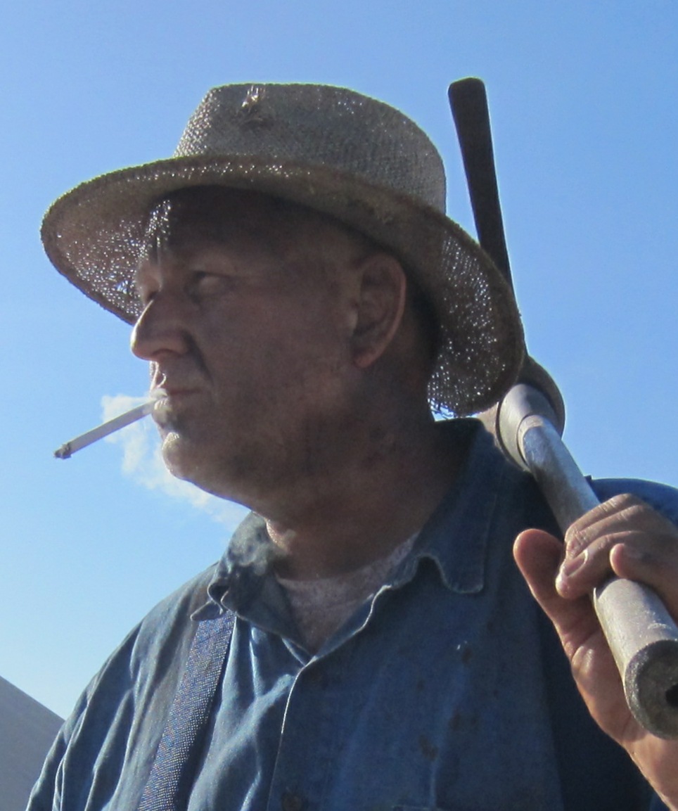 Hostile phosphate worker in the short film, Mulberry. 2012