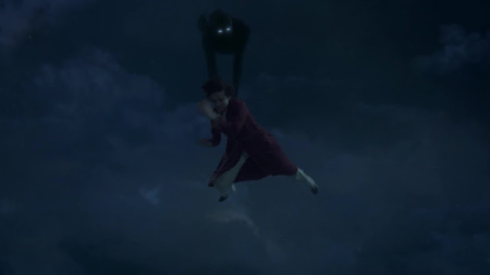 Dylan up on High Wires flying with the Shadow on Once Upon a Time Season 2, episode 22 (Straight on Till Morning)