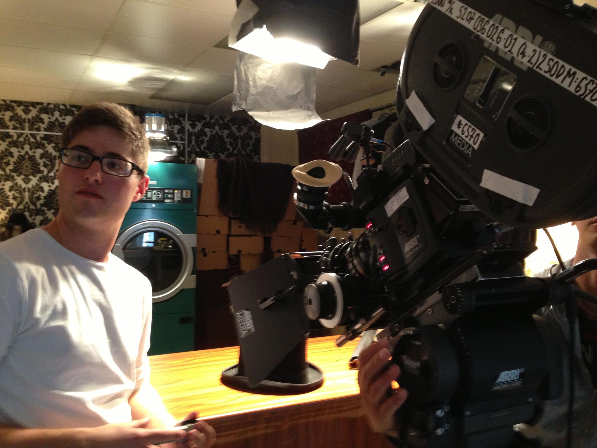 Nicholas Eriksson on the set of 'Top Hat' - (2013)