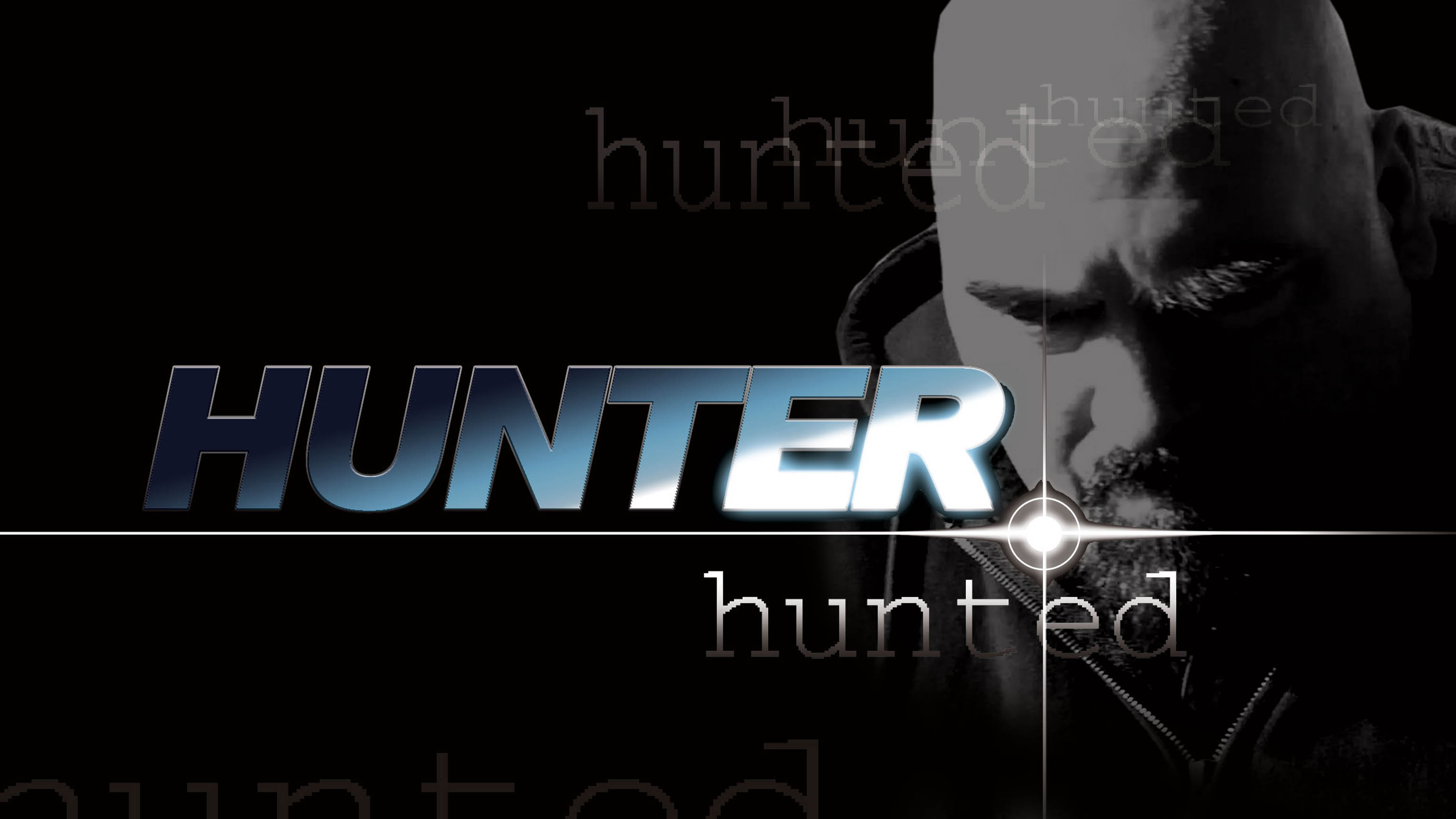 Hunter! Hunted! logo with Colt (Duane Johnson) featured.