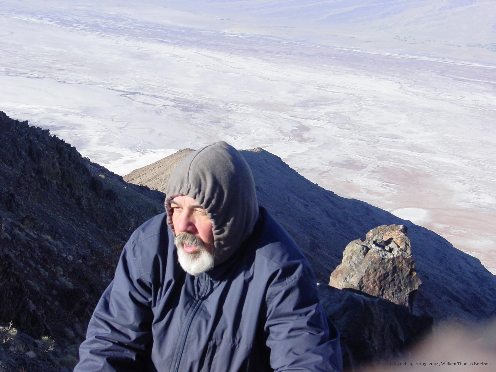 Approaching a summit in the Panamint Range. Searching for locations to record background footage for videos.