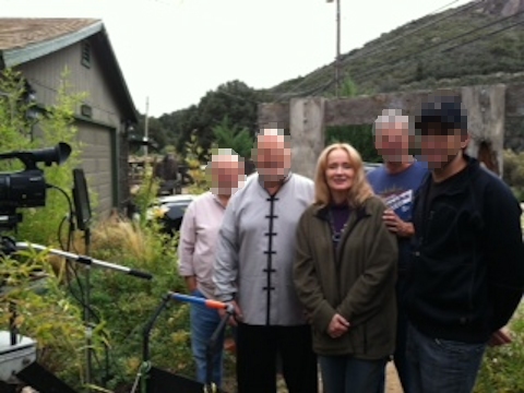 Kimberly D Price at Pine Valley, CA documentary shoot for a Qigong wellness center.