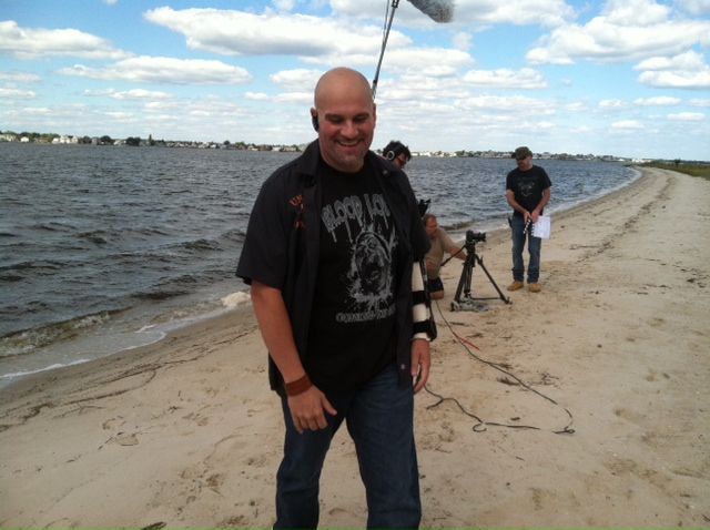 Jason Koerner on location at Cattus Island filming Bikini Girls vs. The Surf Wolf. Sept 2012