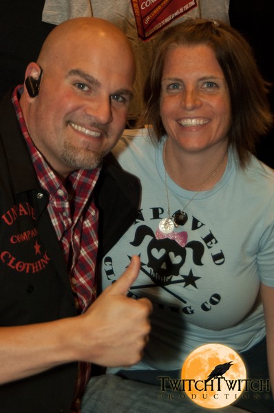 Jason Koerner and Walking Dead Films official clothing sponsor Tammy McCauley from Unpaved Clothing Company. Macabre Faire Film Festival June 2012
