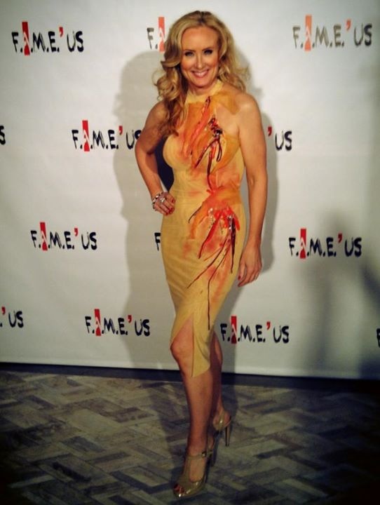 Andrea Anderson; FAME US Magazine Spring issue party. Dress by Quynh Paris.