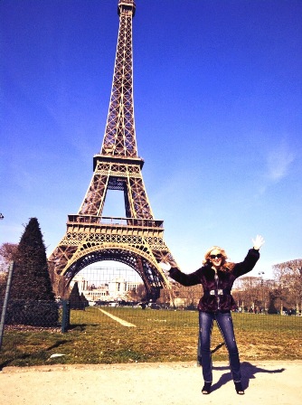 Andrea Anderson. Eiffel Tower, Paris. During Skincare Skineance business trip.