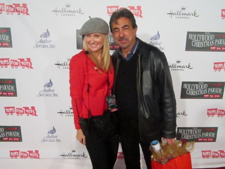 Andrea Anderson, w Joe Mantegna, Actor-Grand Marshall 81st Hollywood Christmas Parade