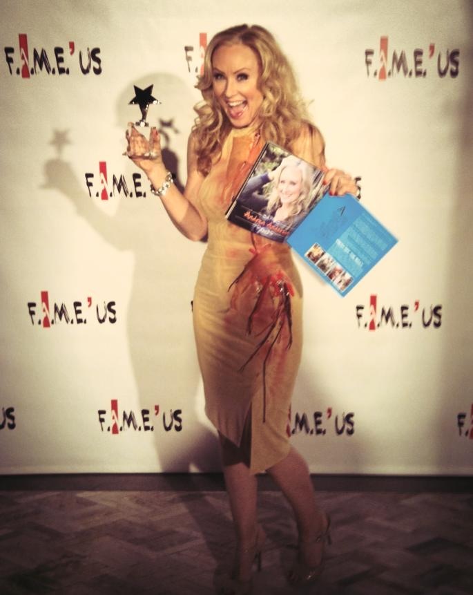 Andrea Anderson; FAME US Magazine Spring issue party. Featured in this issue. Dress by Quynh Paris.
