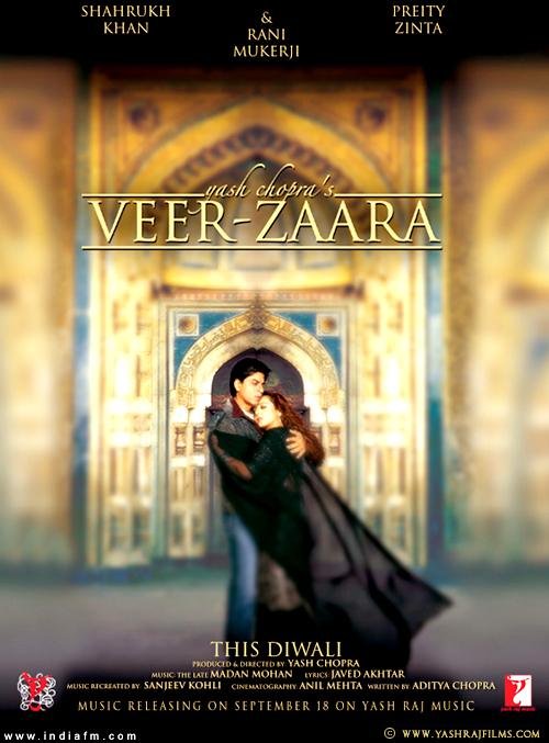 Preity Zinta and Shah Rukh Khan in Veer-Zaara (2004)