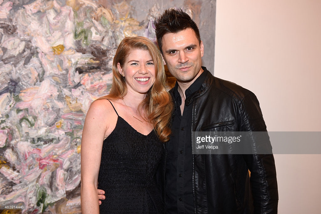 Vanessa Prager and Kash Hovey attend Vanessa Prager 'Dreamers' Art Opening Hosted By Fred Armisen at Richard Heller Gallery .