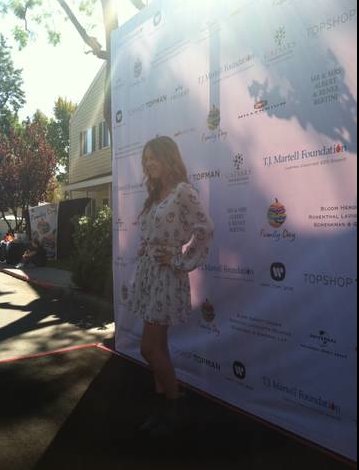 On the black carpet for the TJ Martell Family Day in Los Angeles, CA