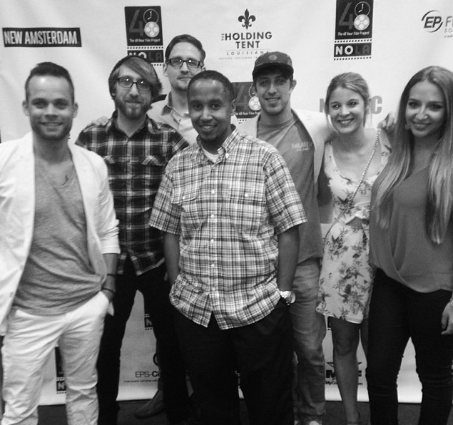 Cast and Crew of Survivant at 48 hour film fest. Nola