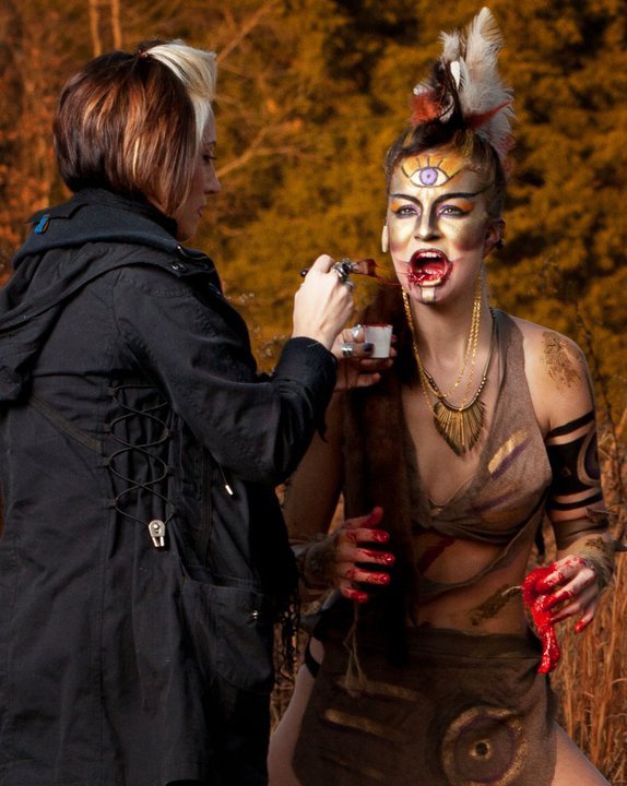 Makeup, Body Paint, Tattoo, Clothing Paint, Special F/X Makeup: Tara DiPetrillo (On location for a shoot with Aaron Nace & Avery Carlton.)