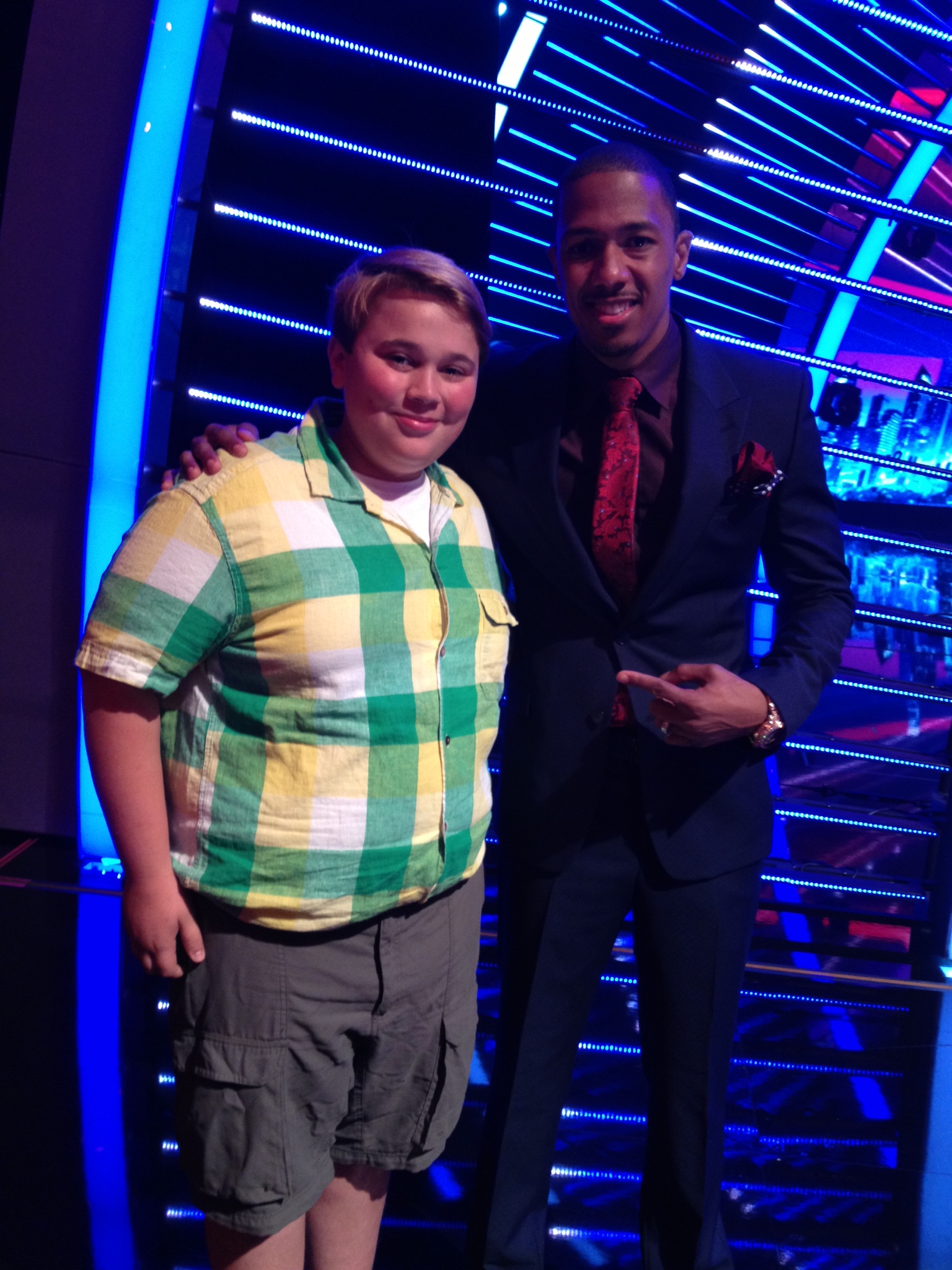 with Nick Cannon on the Radio City stage of America's Got Talent