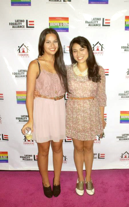 Nina Harada and Evelyn Lorena attend Brown and Out II, Theater Festival Gala, Sponsored by the Latino Alliance, 2013.