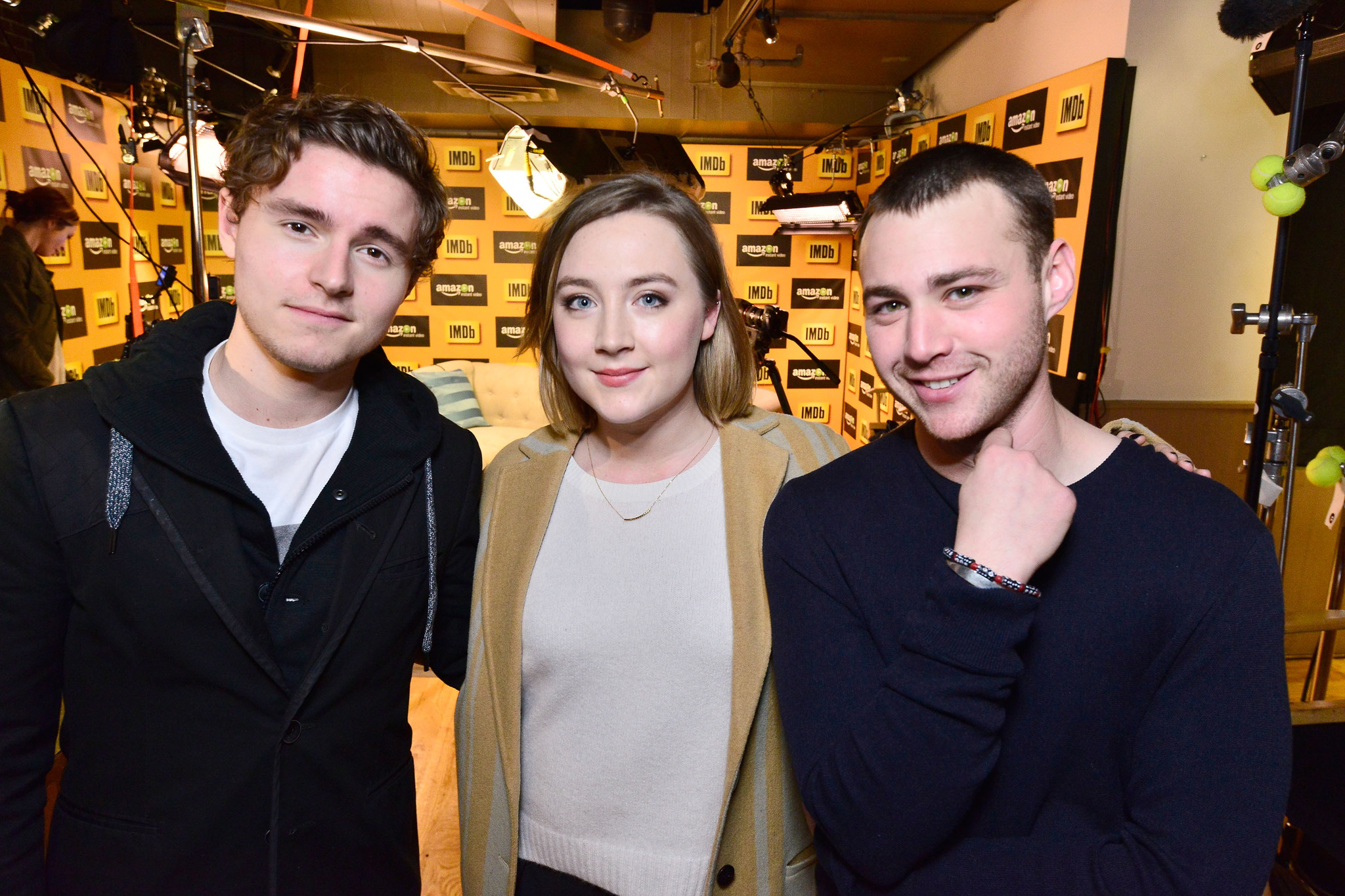 Saoirse Ronan, Emory Cohen and Callan McAuliffe at event of IMDb & AIV Studio at Sundance (2015)