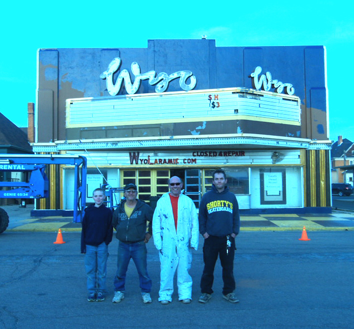 Spud, Michael, John and Phil, beginning the transformation of the keystone of the WYO NETWORK of independent and local performance venues.