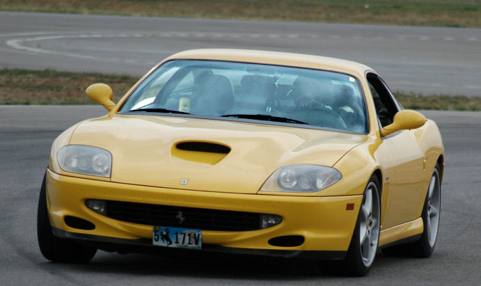 I'm tracking an example of the Ferrari 550 that I did the prototype tuned exhaust test and evaluation for. Since 1998, the 550 holds the record of being the fastest production car in the world for sustained high speed driving: One hour at 182.5mph av