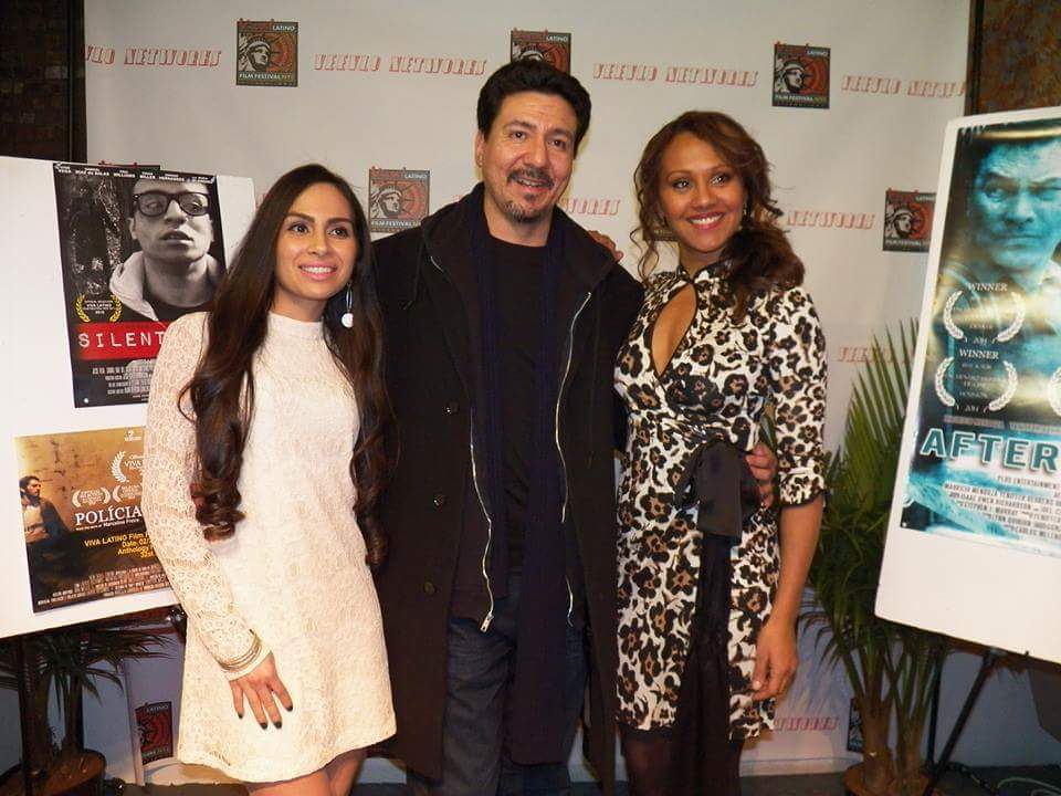 Solanyi Rodriguez, Carlos Berrios and Evelyn Vaccaro at the Viva Latino Film Festival (2015)