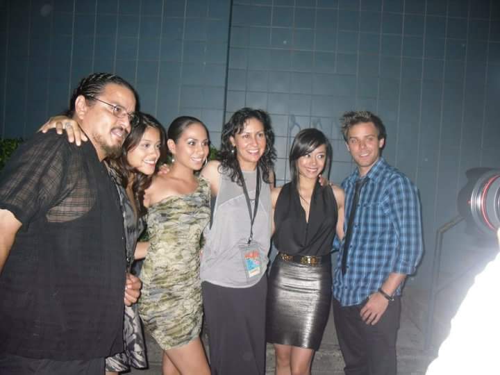 Solanyi Rodriguez, David Hernandez, Gina Rodriguez, Carmen Marron, Aimee Garcia and Derrick Denicola at the International Latino Film Festival(2011)