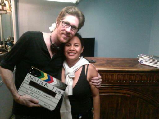 On set with Matthew Spradlin. The Social Contract