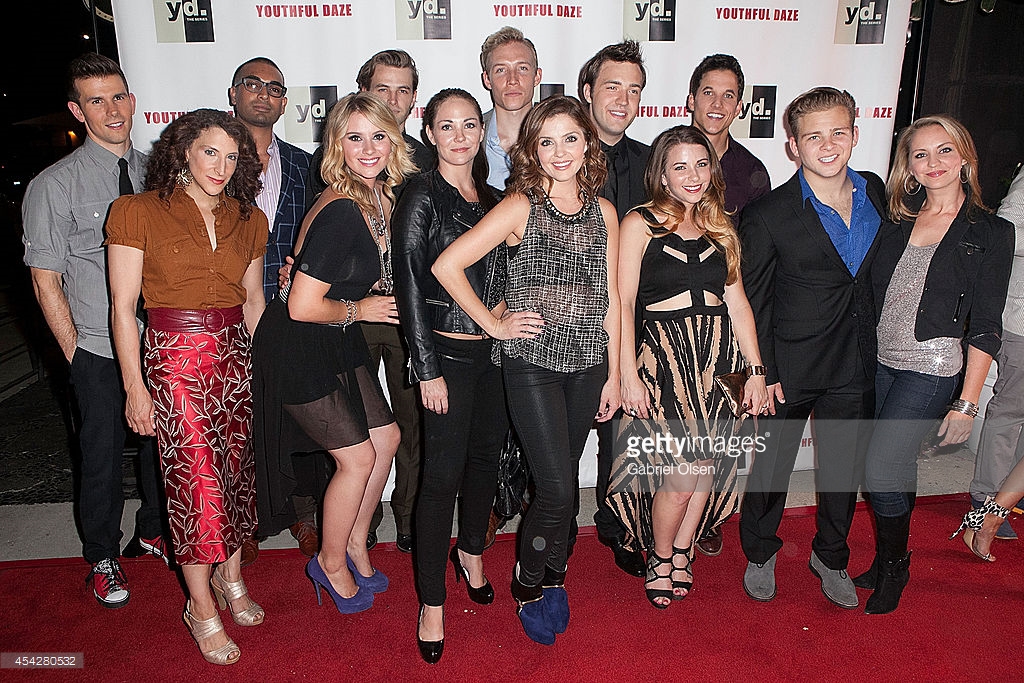 The cast of Youthful Daze at the Season Three premiere party in Hollywood.
