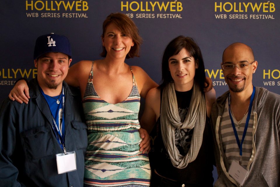 Hollyweb Festival in LA for The Last Fall of Ashes A.A. Wintringham (creator writer/director), Krista Rand (producer), Christa Andersen (actor), and Kris McRonney (actor)