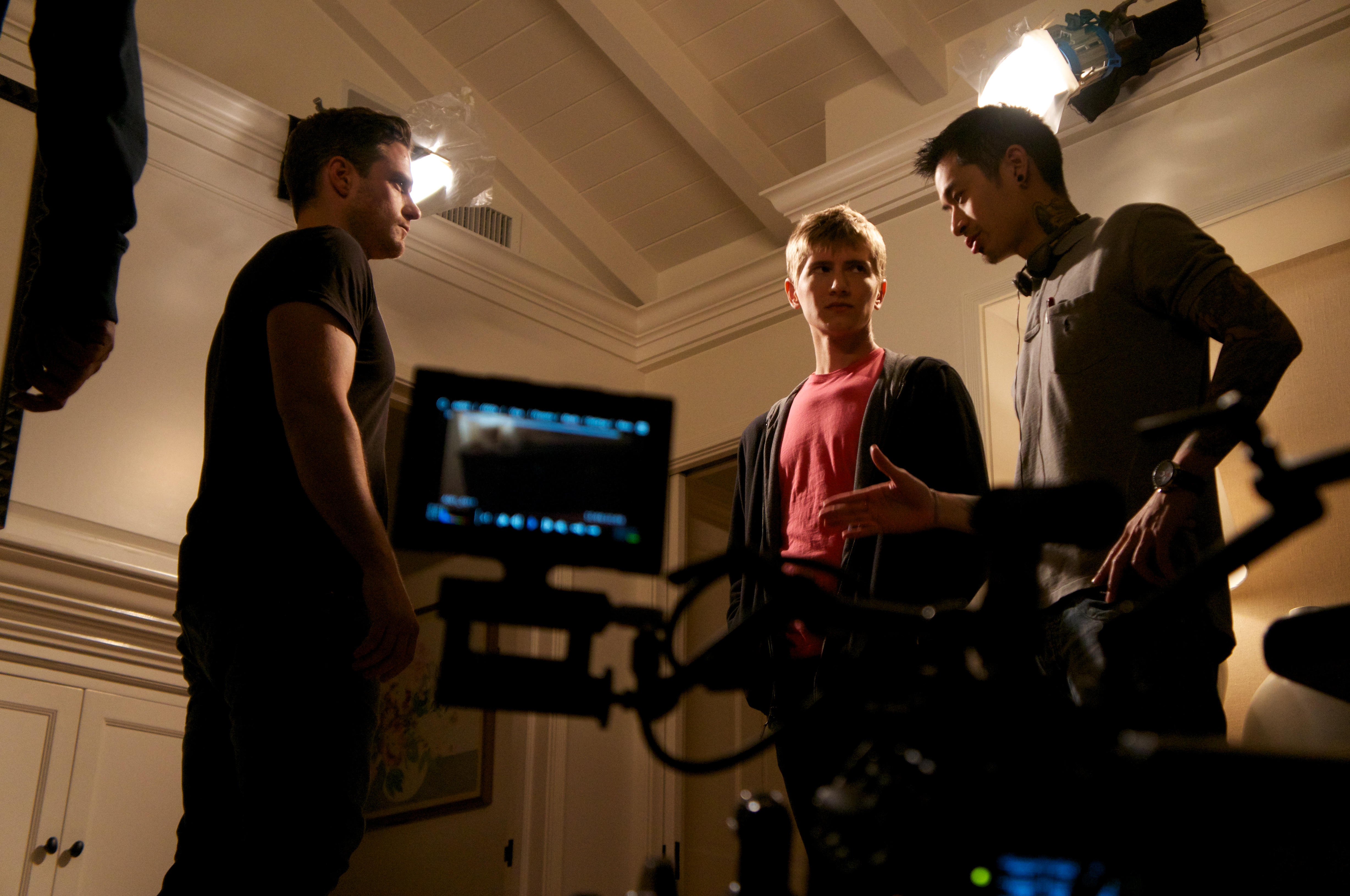 Blood is Thicker Set Photo with Michael Barbuto and Nicholas Lam
