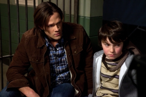 Still of Jared Padalecki and Griffin Parsons in Supernatural (2005)