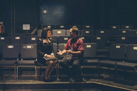 Amanda Greer with Director Anthony Marinelli at the staged reading of Eventually Yours in NYC