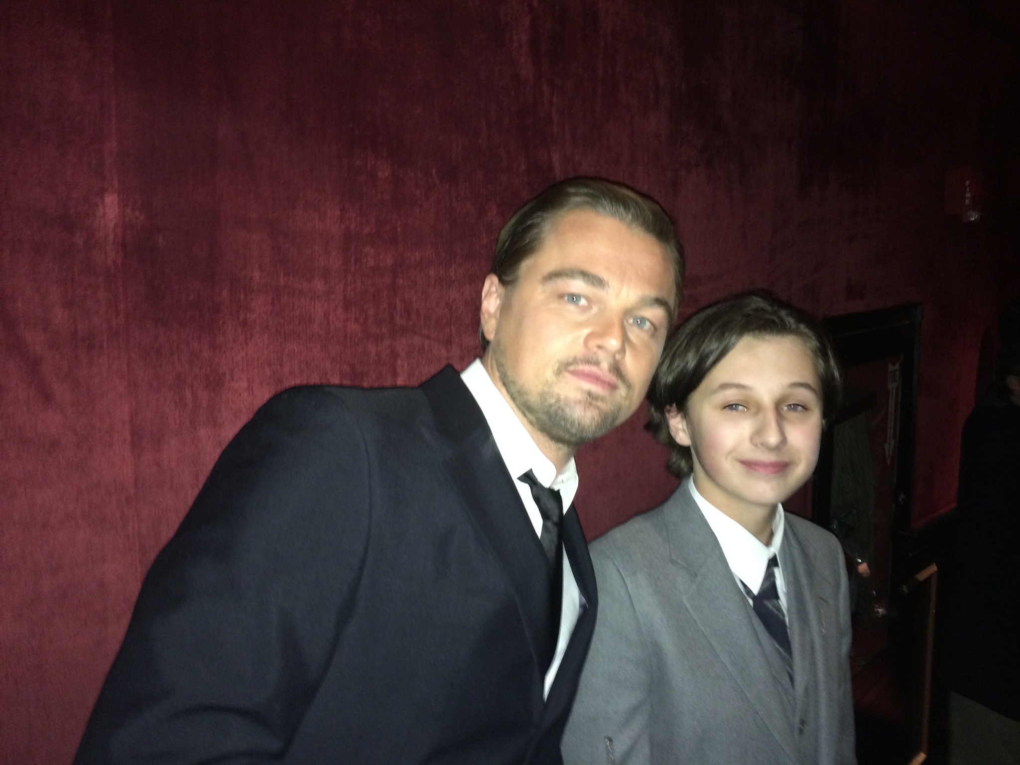 Brady and Leo at the Wolf of Wall Street Premiere
