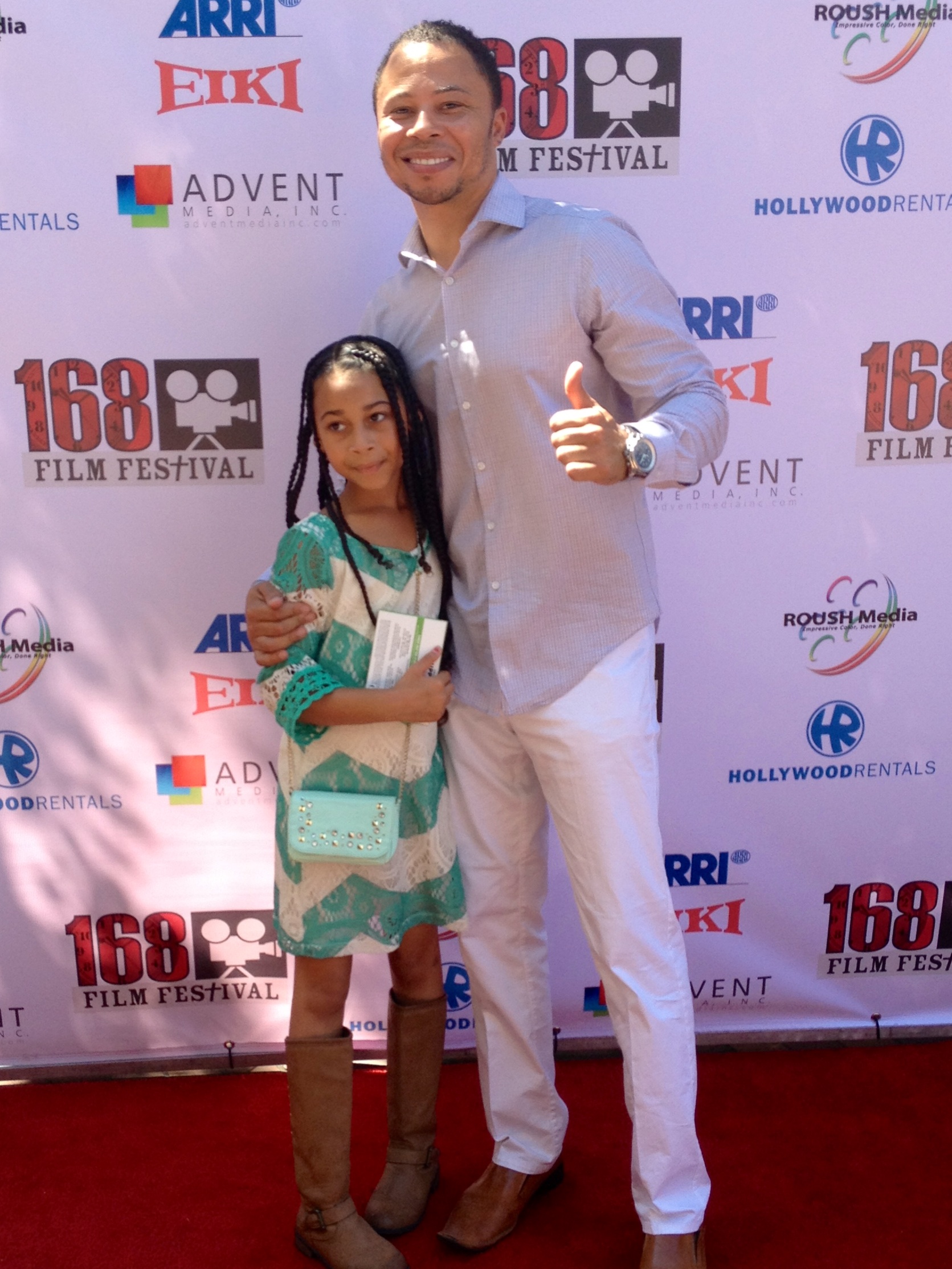 Myself and my wonderful daughter Kennedy Fuselier on The Red Carpet for the pre-events of the 168 Film Fest to see our screening of 