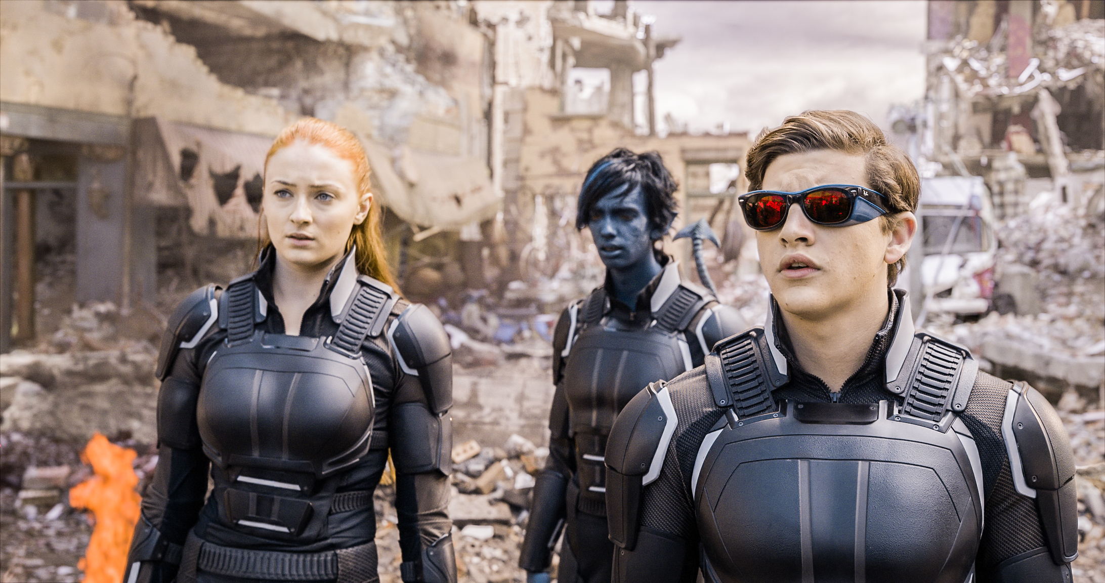 Still of Kodi Smit-McPhee, Sophie Turner and Tye Sheridan in X-Men: Apocalypse (2016)