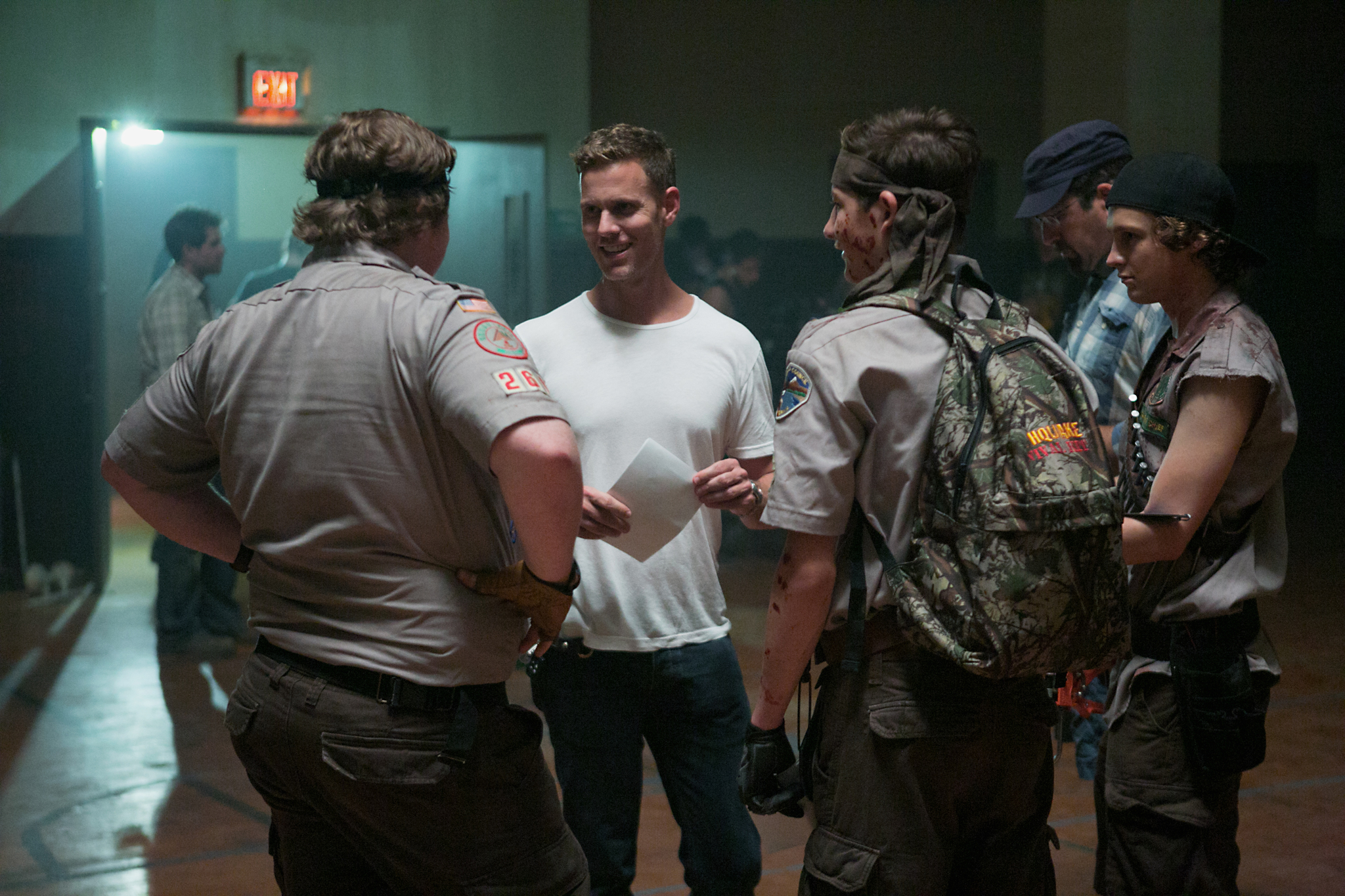 Still of Christopher Landon, Logan Miller, Tye Sheridan and Joey Morgan in Skautai pries zombius (2015)