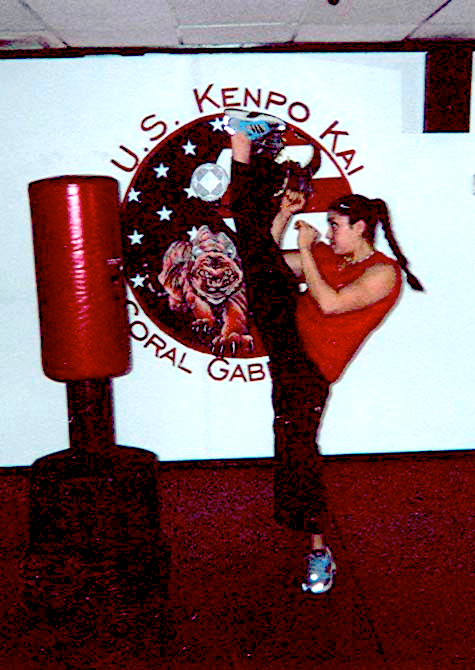 Michelle Jubilee Gonzalez, training in Kenpo Karate