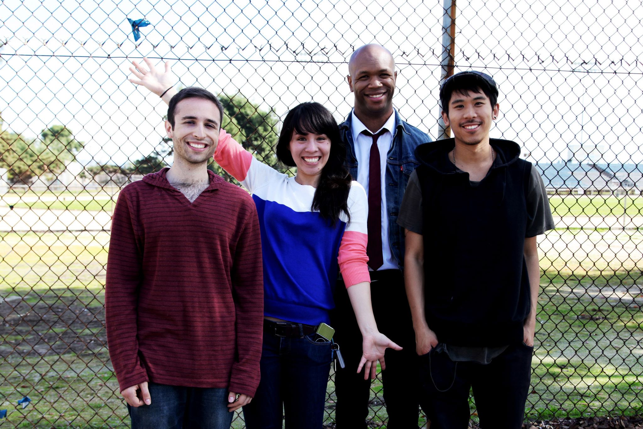The Drop Off Cast with Eddie Vona, Director JoAnn Do Hockersmith, Isaac Johnson, and Lawrence Kao
