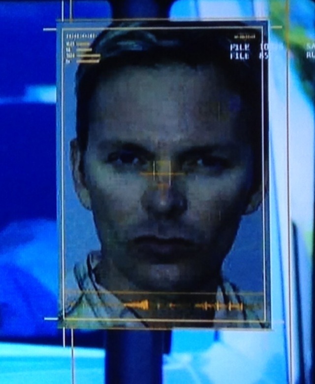 Andrew Grant's mugshot as it appeared on the CBS television series Hawaii 5-0. World-wide air date October 3rd, 2014.