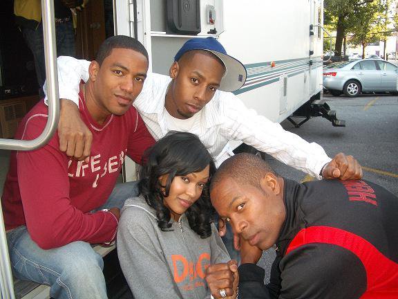 Michael Franklin in Stomp the Yard with Actors Meagan Good, Darrin Dewitt Henson and Laz Alonso.