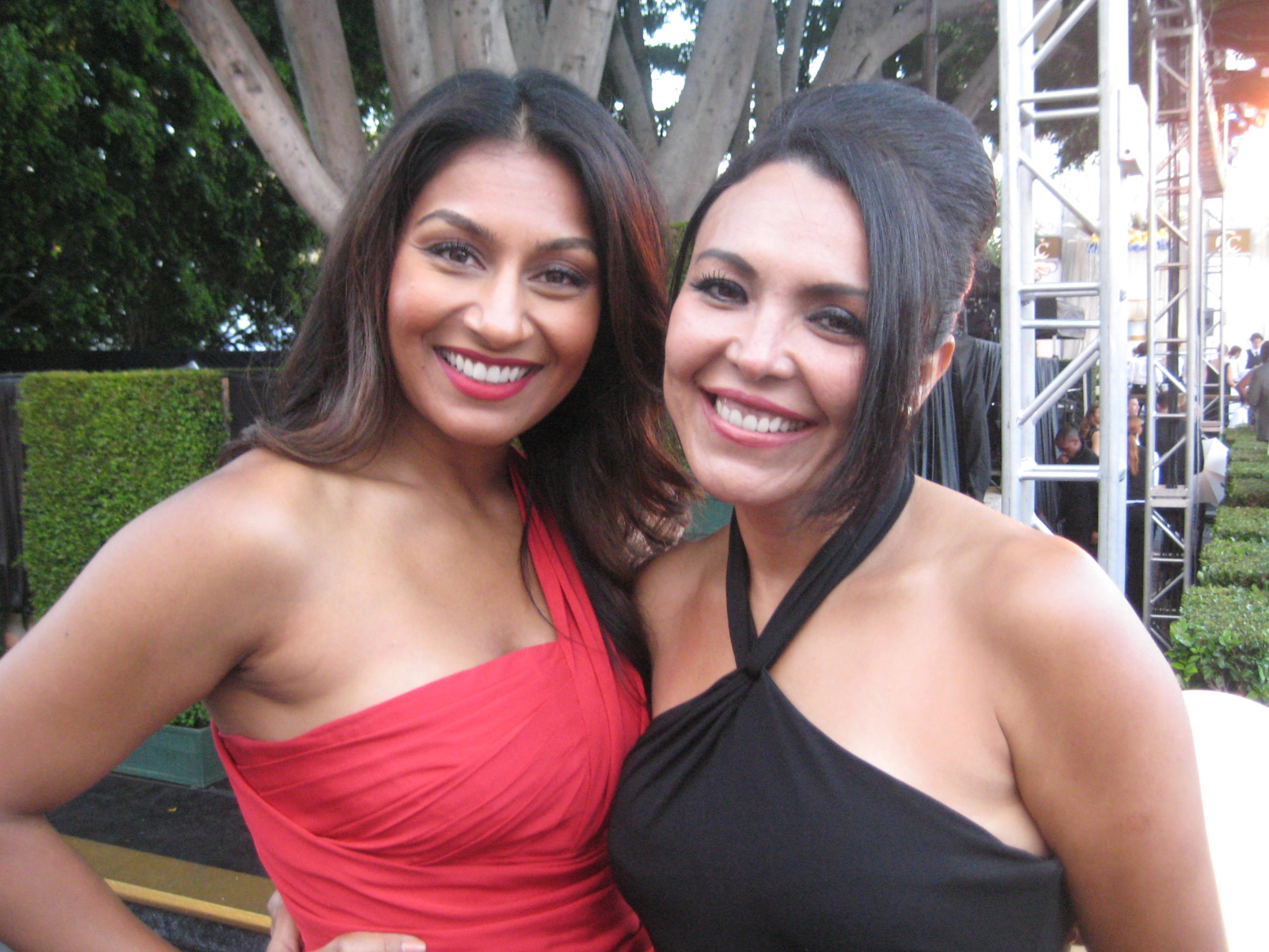 Sandra Santiago with Actress Amrapali Ambegaokar Hollywood California. http://www.sandrasantiago.com