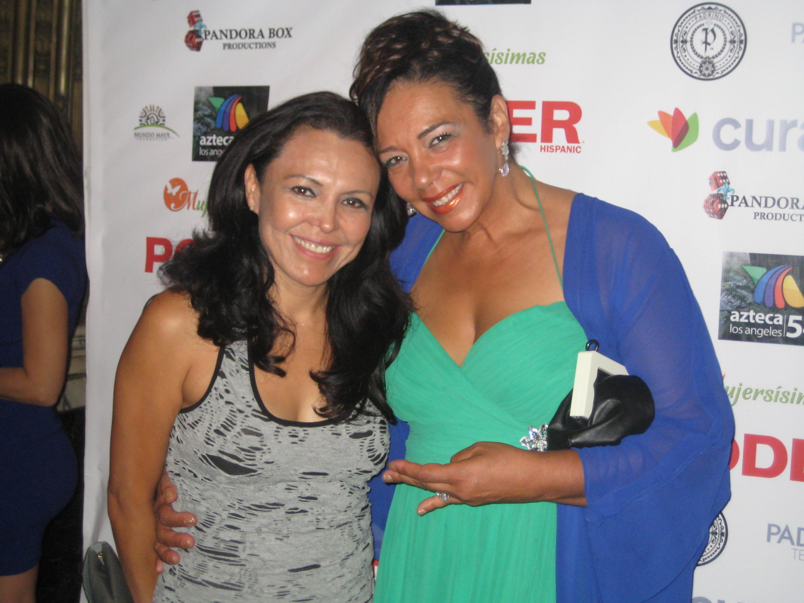 Sandra Santiago with Comedian Kikki Melendez at the red carpet of her screaning film Journey of a Female Comic www.sandrasantiago.com
