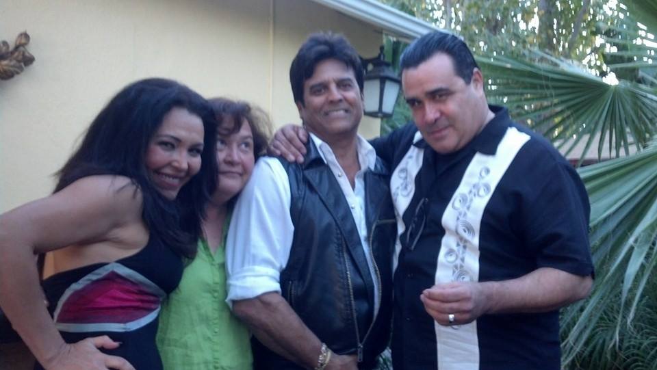 Sandra Santiago and Erik Estrada on the set of Sangre Negra Los Angeles California www.SandraSantiago.com