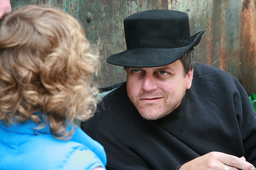 The Gatekeeper and Little Girl on the set of the dramatic short film Wallflower.