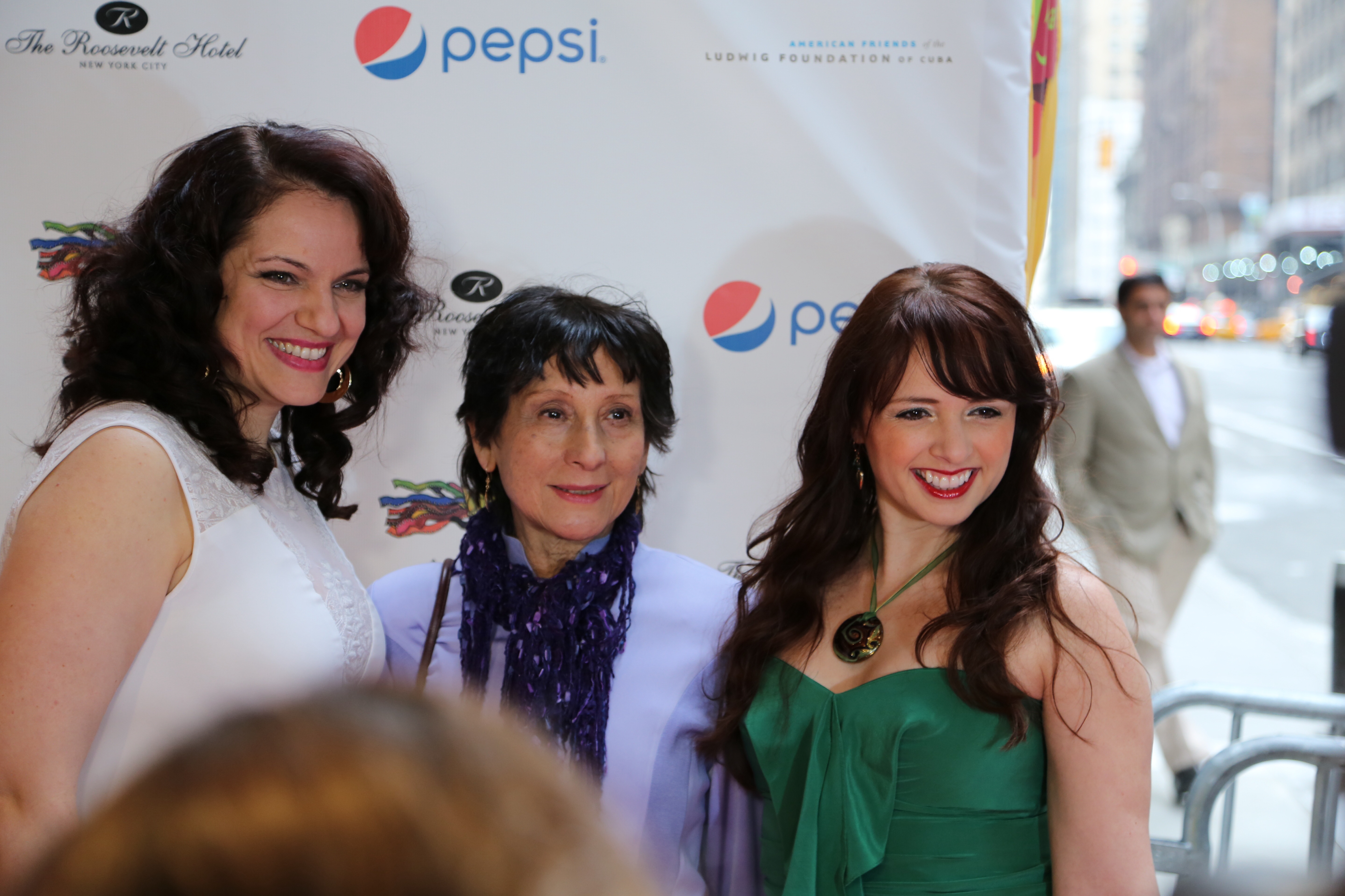 Lina Sarrello, Gloria Zelaya, and Paola Poucel at the HFFNY, April 3rd, 2014