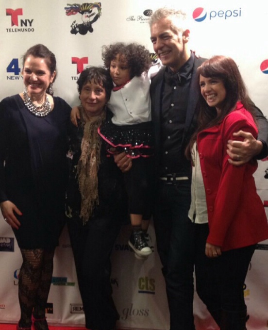 Lina Sarrello and the cast of LOBO: An Orisha Tale at its premiere in NYC, April 4th, 2014