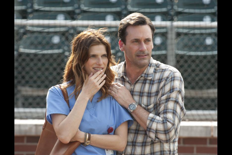 Still of Jon Hamm and Lake Bell in Million Dollar Arm (2014)