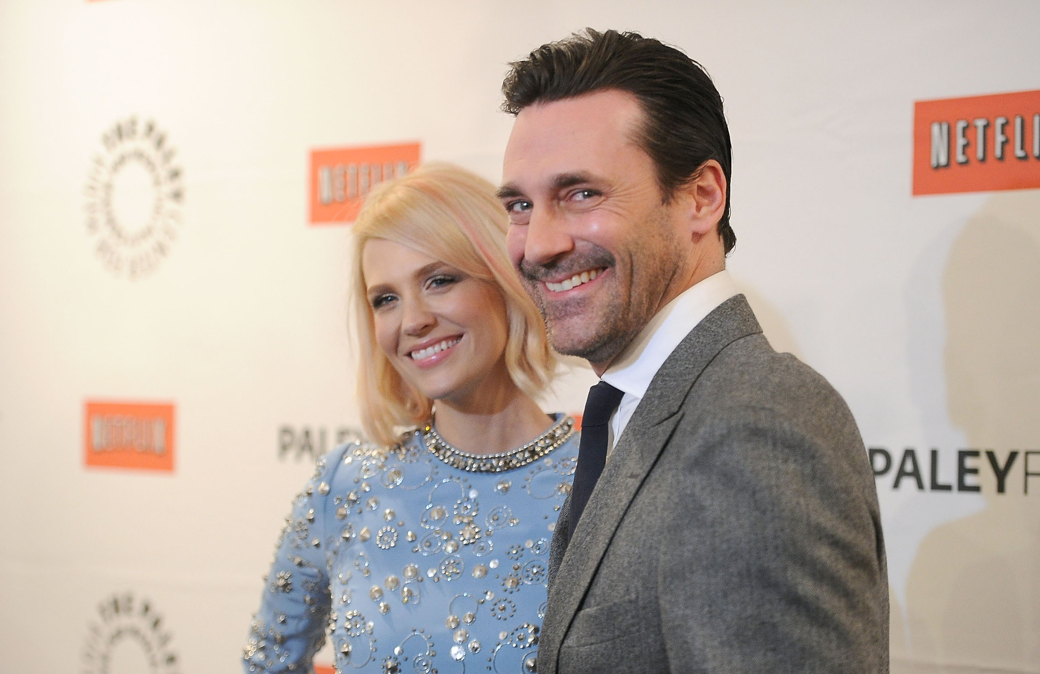 January Jones and Jon Hamm