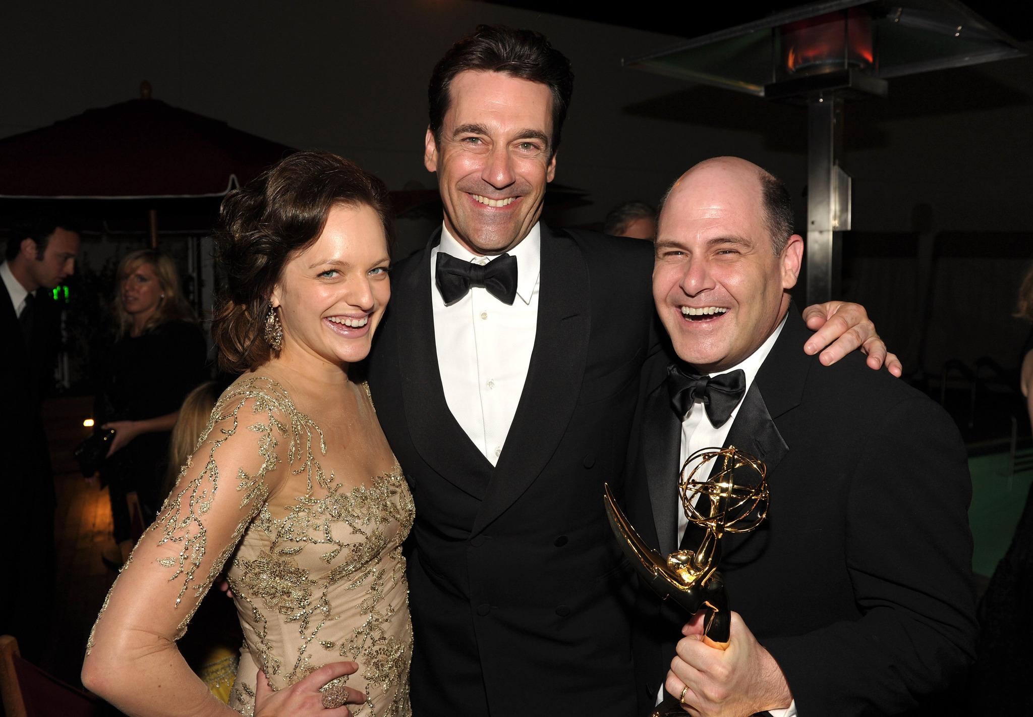 Elisabeth Moss, Jon Hamm and Matthew Weiner