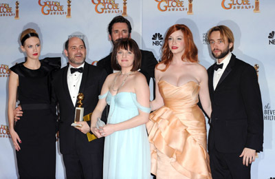 January Jones, Elisabeth Moss, Jon Hamm, Christina Hendricks, Vincent Kartheiser and Matthew Weiner