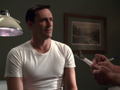 Still of Jon Hamm in MAD MEN. Reklamos vilkai (2007)