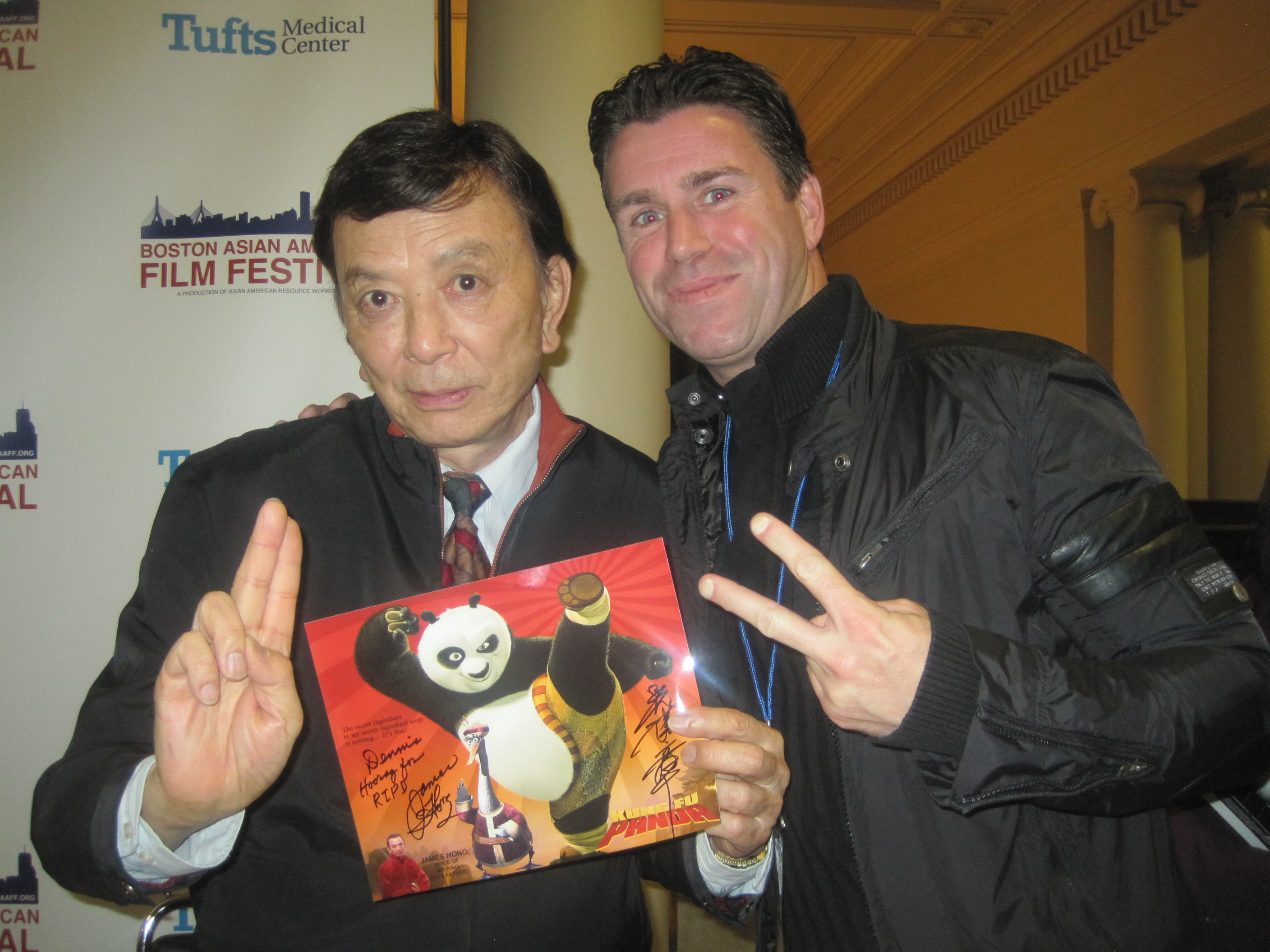James Hong and Dennis at Asian American Film Festival..Worked on RIPD.
